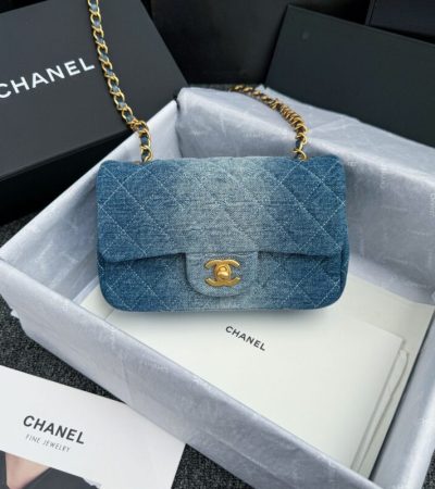 Replica CHANEL Classic Flap 20cm Denim - 1:1 designer replica handbag