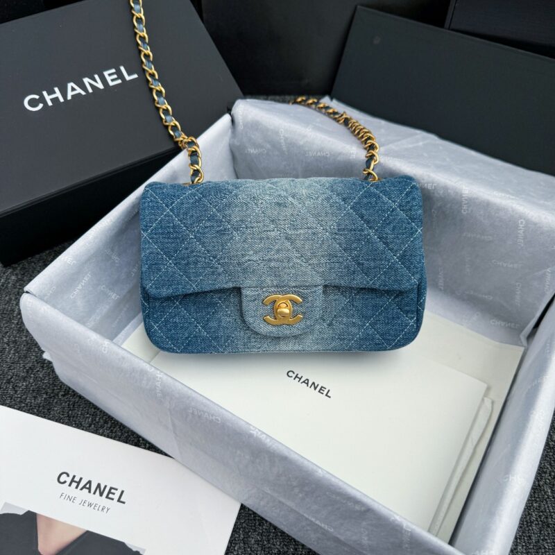 Replica CHANEL Classic Flap 20cm Denim - 1:1 designer replica handbag