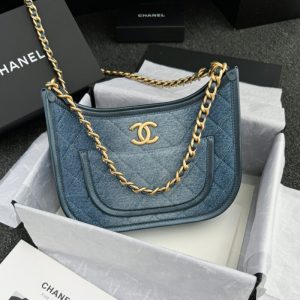 Replica CHANEL 23c Hobo Small Denim - premium 1:1 fake handbag model