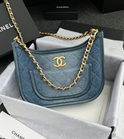 Replica CHANEL 23c Hobo Small Denim - premium 1:1 fake handbag model