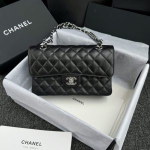 Replica CHANEL Classic Flap 23cm Black Silver - premium 1:1 fake handbag model