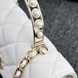 Replica CHANEL 24s Pearl Handle White - top-tier luxury replica shoulder bag