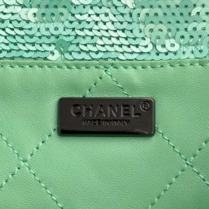 Replica CHANEL Sequin Shoulder Bag Green - top-rated replica designer bag