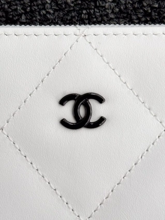 Replica CHANEL Sequin Shoulder Bag White - high-accuracy replica luxury purse