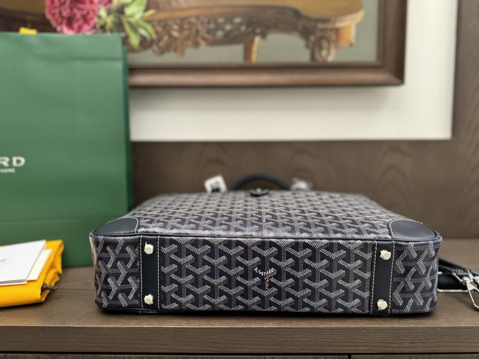 Goyard Ambassade MM Document Case Navy Blue