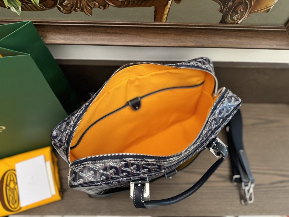 Goyard Ambassade MM Document Case Navy Blue