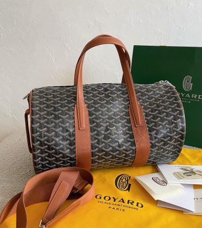 Goyard Dupe Barrel 40 Bag Brown