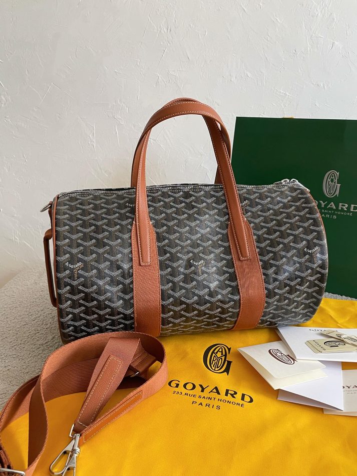 Goyard Dupe Barrel 40 Bag Brown