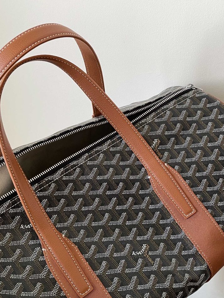 Goyard Dupe Barrel 40 Bag Brown