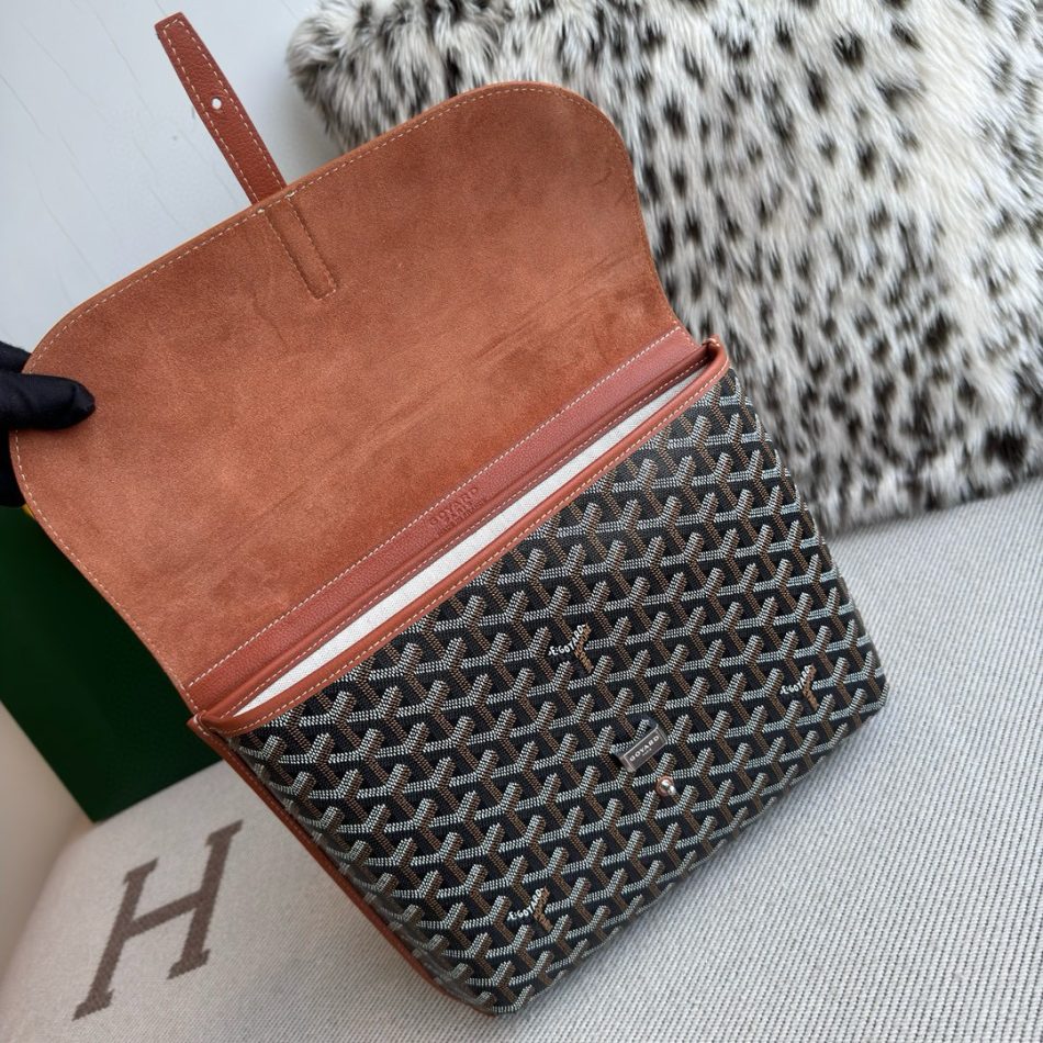 Dupe Goyard Coursier Messenger Bag Brown