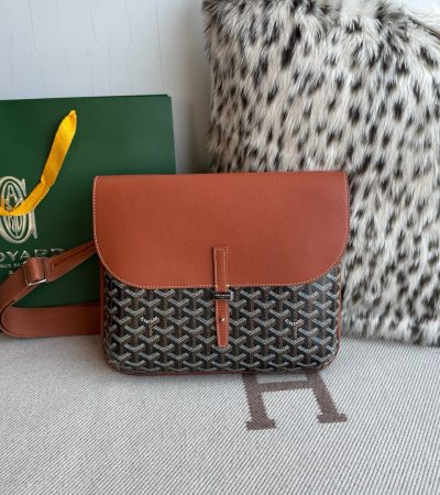 Dupe Goyard Coursier Messenger Bag Brown