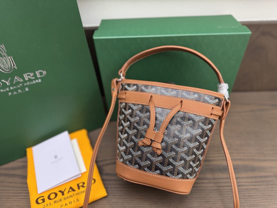 Goyard Petit Flot Mini Bucket Brown