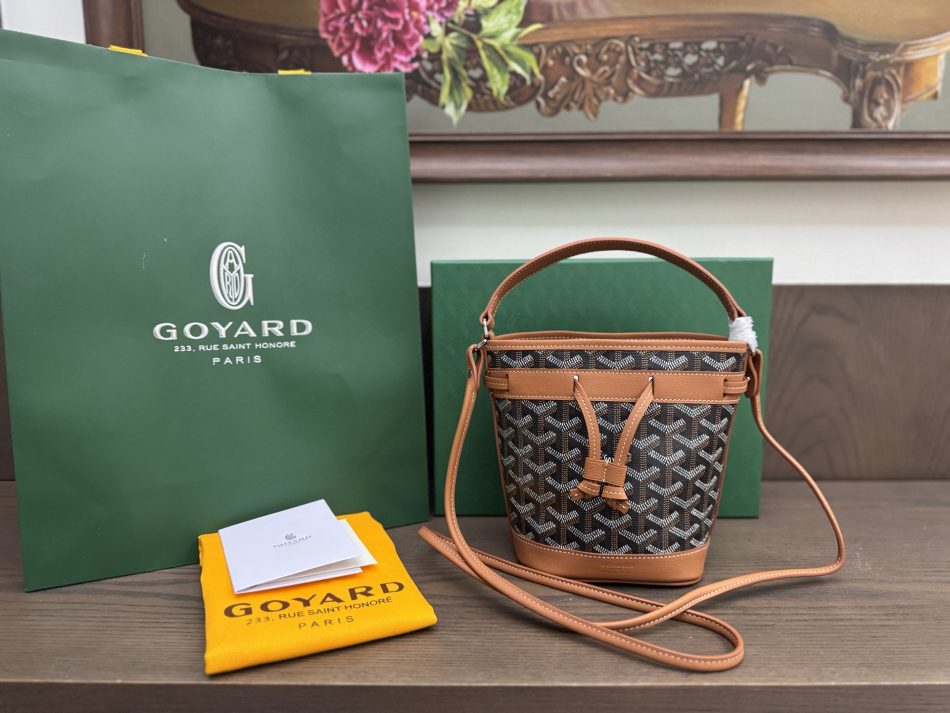 Goyard Petit Flot Mini Bucket Brown