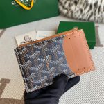 Goyard Bourbon Zipped Card Holder Brown