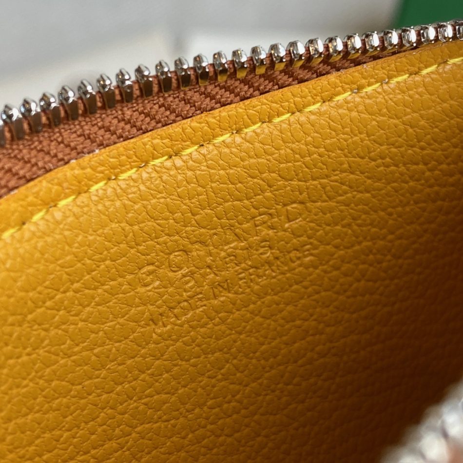 Goyard Bourbon Zipped Card Holder Brown