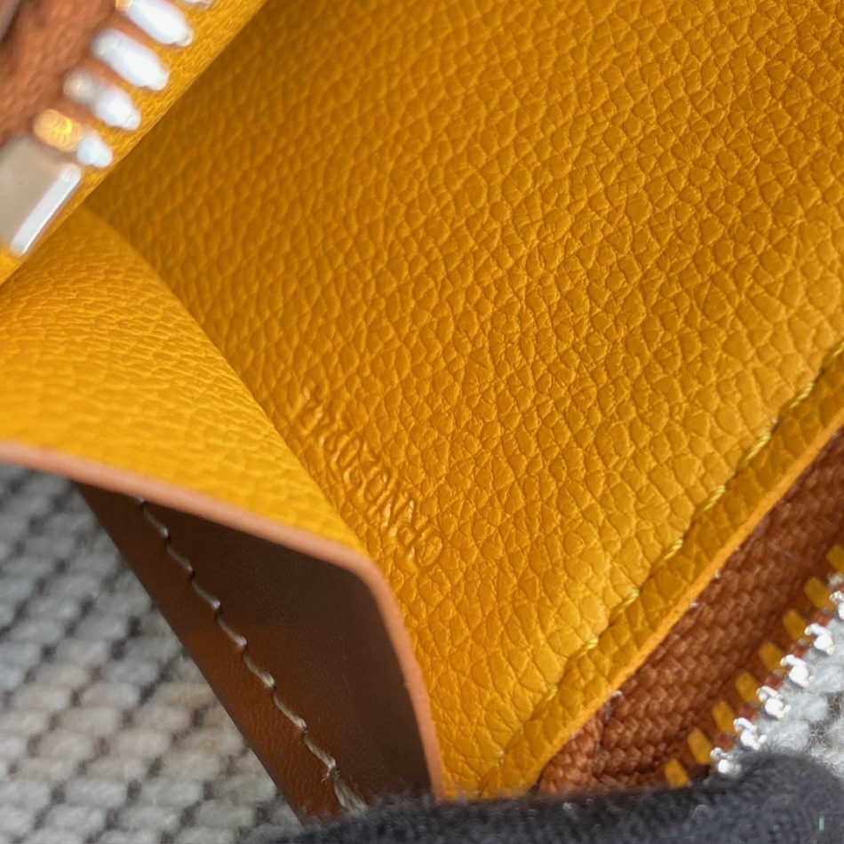 Goyard Bourbon Zipped Card Holder Brown