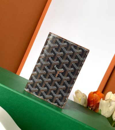Goyard Grenelle Passport Cover Brown