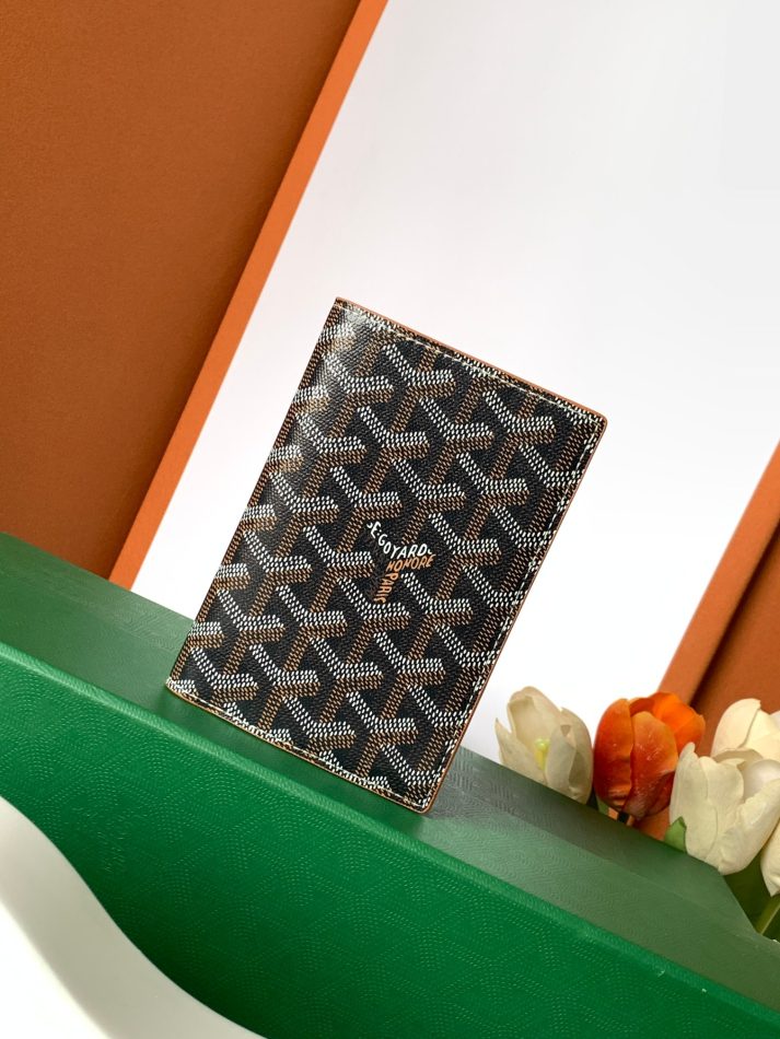 Goyard Grenelle Passport Cover Brown