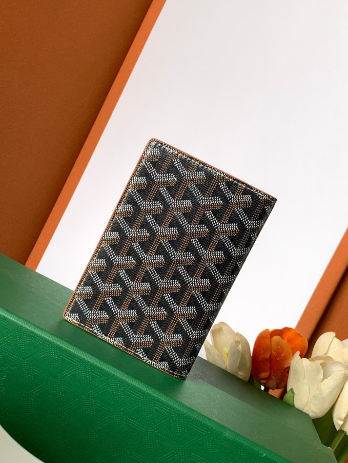 Goyard Grenelle Passport Cover Brown